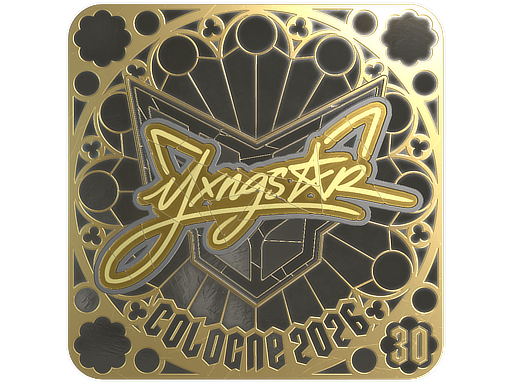 Sticker yxngstxr (Gold, Ranked) | Cologne 2026